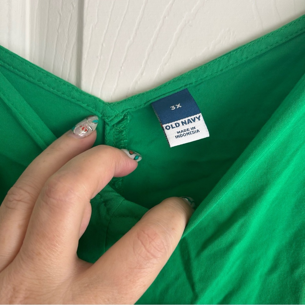 Old navy Sleeveless Wide-Leg Jumpsuit green size 3x - Picture 3 of 5